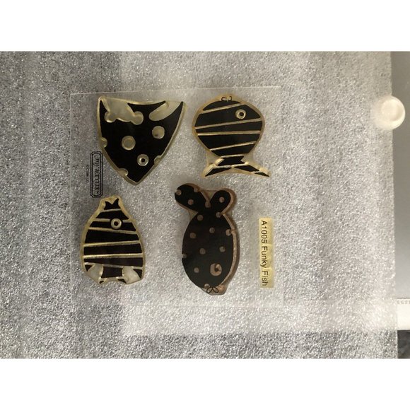 CTMH Close To My Heart Acrylix Acrylic Cling Stamps Funky Fish A1005 - Picture 4 of 5